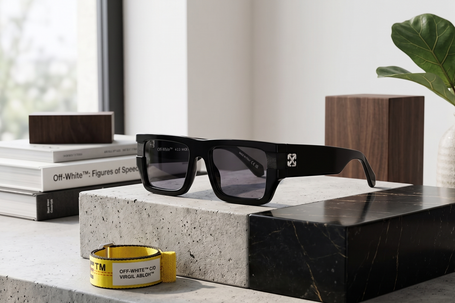 Off-White Nassau OERI149 1007 54 Siyah Güneş Gözlüğü