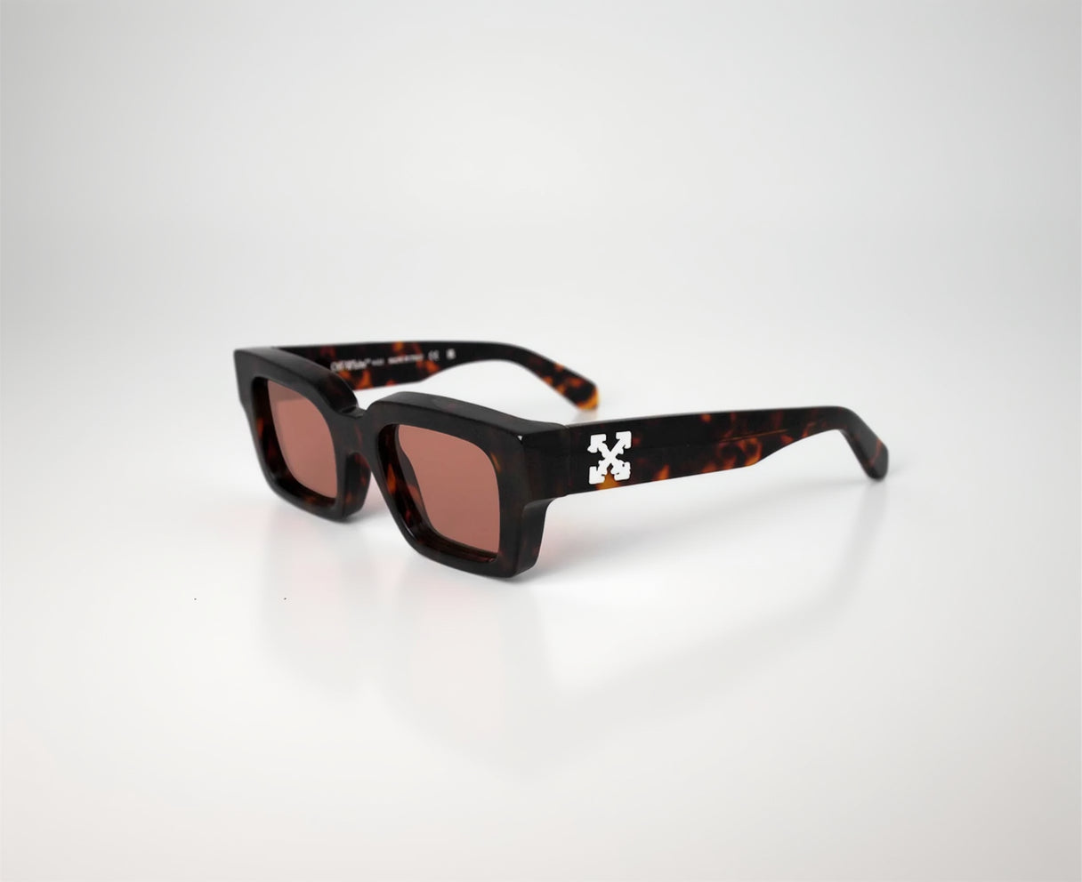 Off-White Arthur OERI008 6055 53 Dark Havana & Kızıl Güneş Gözlüğü
