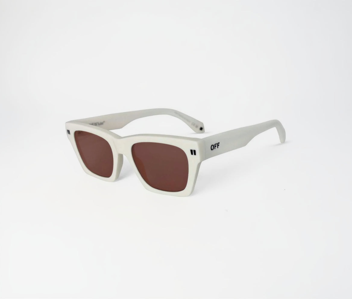 Off-White Virgil OERI13XS 0107 51 Beyaz & Kahve Güneş Gözlüğü
