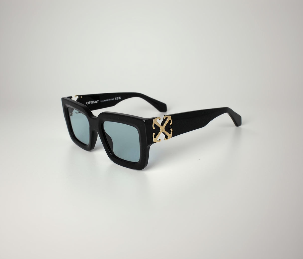 Off-White OERI14D 1007 53 Siyah & Buz Mavisi Güneş Gözlüğü